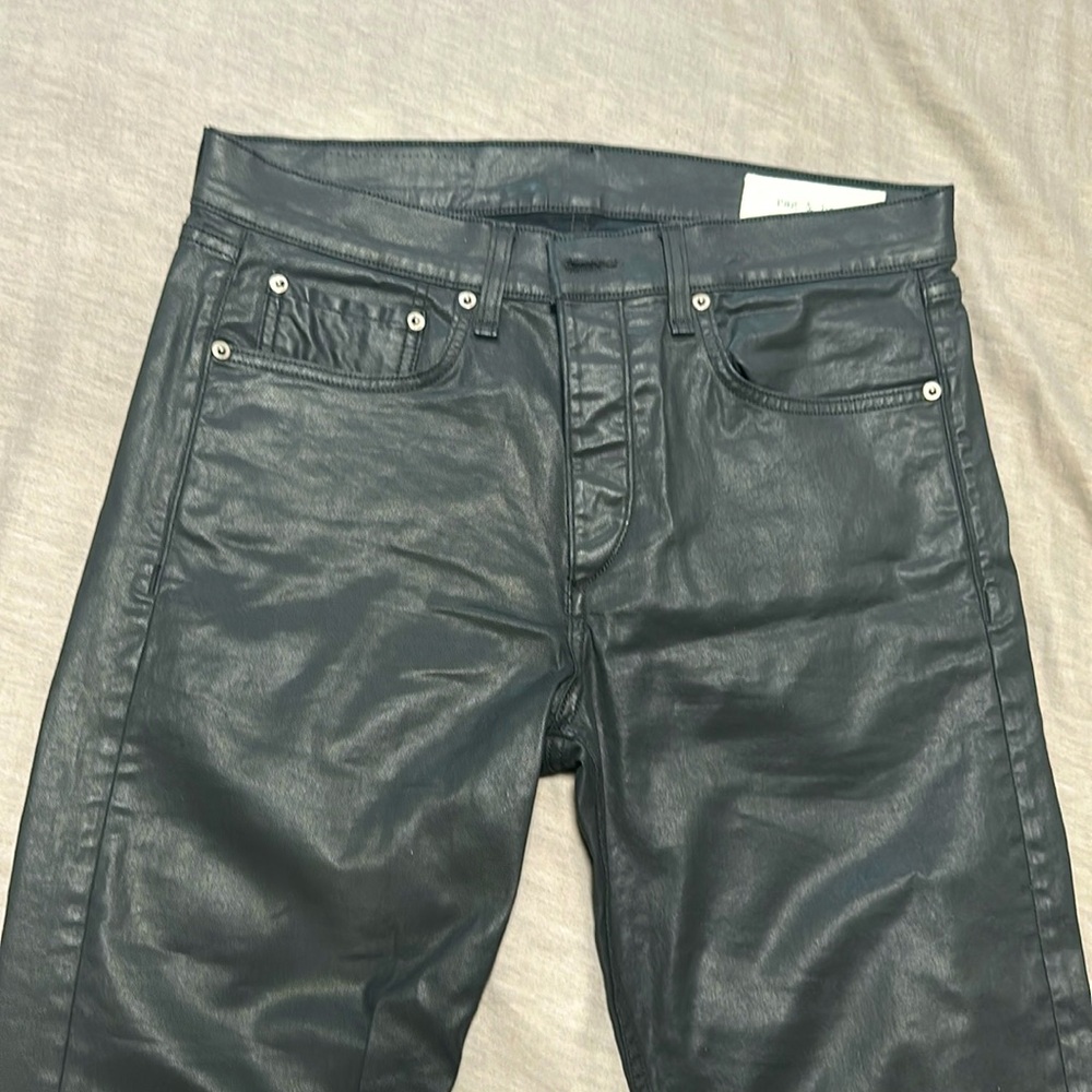 Rag & Bone Fit 2 coated black pants